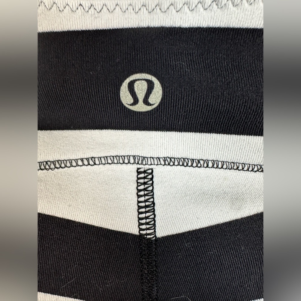 lululemon athletica Black and White Striped Long Sleeve Top - Picture 5 of 7